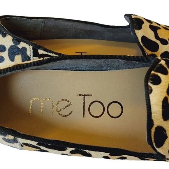 Me Too Cario Calf Hair Leather Leopard Print Slip-on Loafer Shoe Size 7.5 - Picture 8 of 9